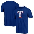 thumbnail image 1 of Men's Heather Royal Texas Rangers Official Logo Tri-Blend T-Shirt, 1 of 3