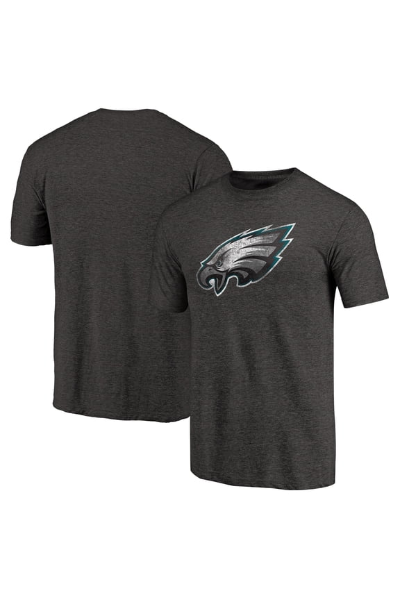 Men's Heathered Black Philadelphia Eagles Team Secondary Tri-Blend T-Shirt