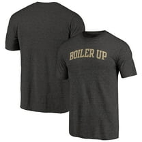 Men's Heathered Black Purdue Boilermakers Arched Battle Cry Tri-Blend T-Shirt