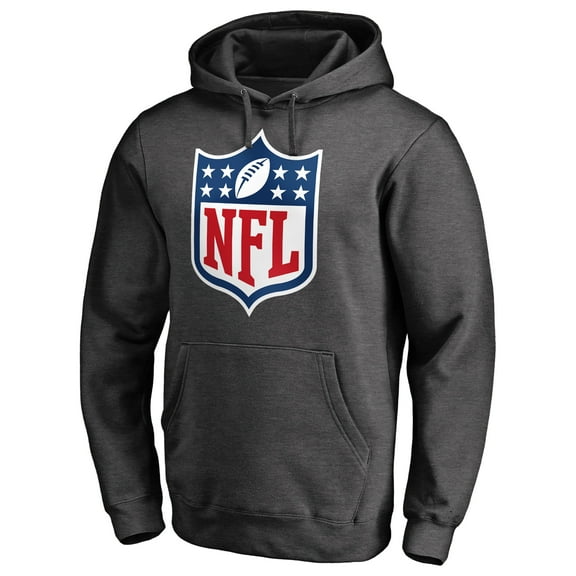 Men's Heathered Charcoal NFL Shield Primary Logo Pullover Hoodie