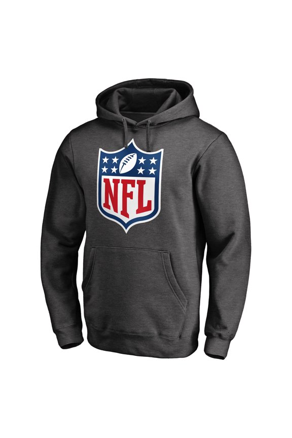 Men's Heathered Charcoal NFL Shield Primary Logo Pullover Hoodie