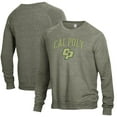 thumbnail image 1 of Men's Heathered Forest Green Cal Poly Mustangs The Champ Tri-Blend Pullover Sweatshirt, 1 of 3