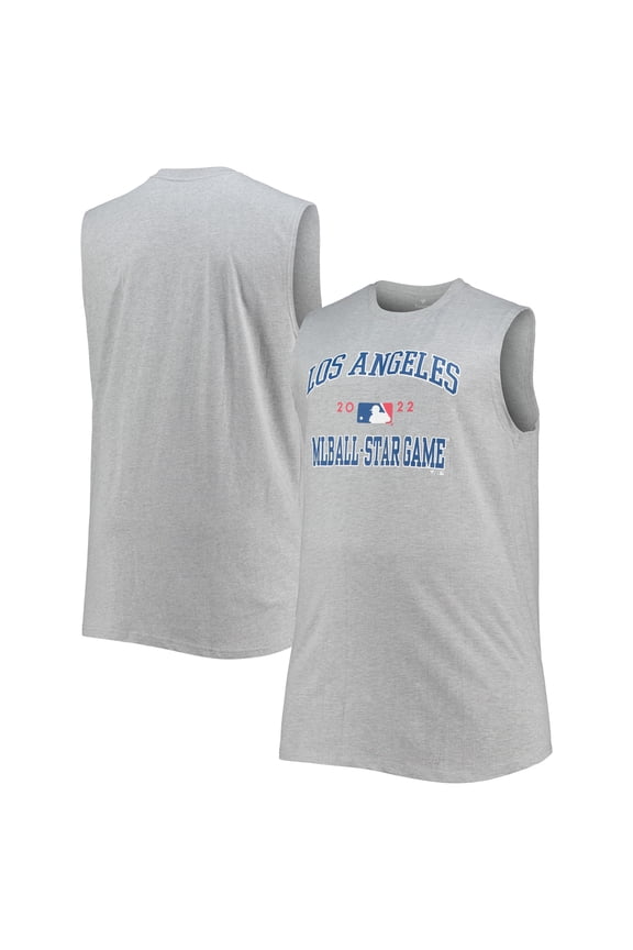 Men's Heathered Gray 2022 MLB All-Star Game Big & Tall Sleepwear Muscle Tank Top