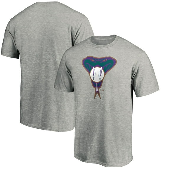 Men's Heathered Gray Arizona Diamondbacks Cooperstown Collection Huntington Logo T-Shirt