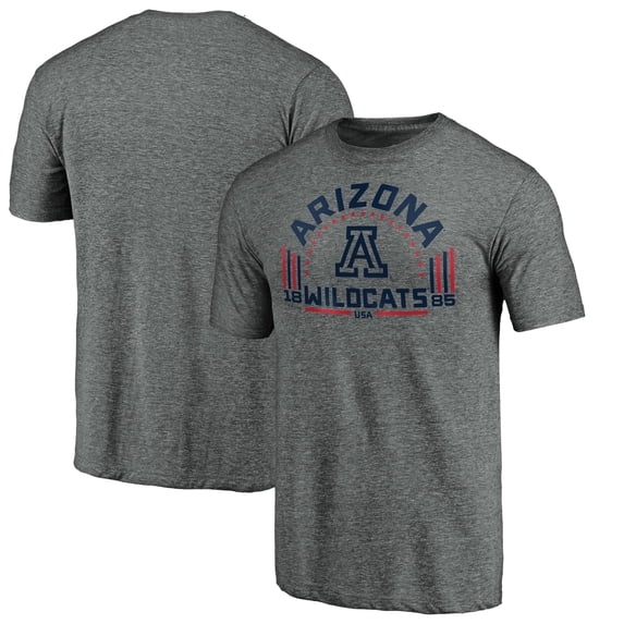Men's Heathered Gray Arizona Wildcats Team Freedom Tri-Blend T-Shirt