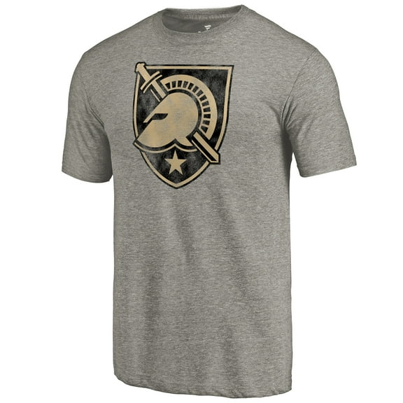 Men's Heathered Gray Army Black Knights Classic Primary Logo Tri-Blend T-Shirt