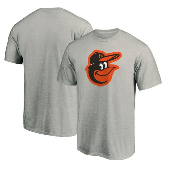 Men's Fanatics Heather Gray Baltimore Orioles Official Logo T-Shirt