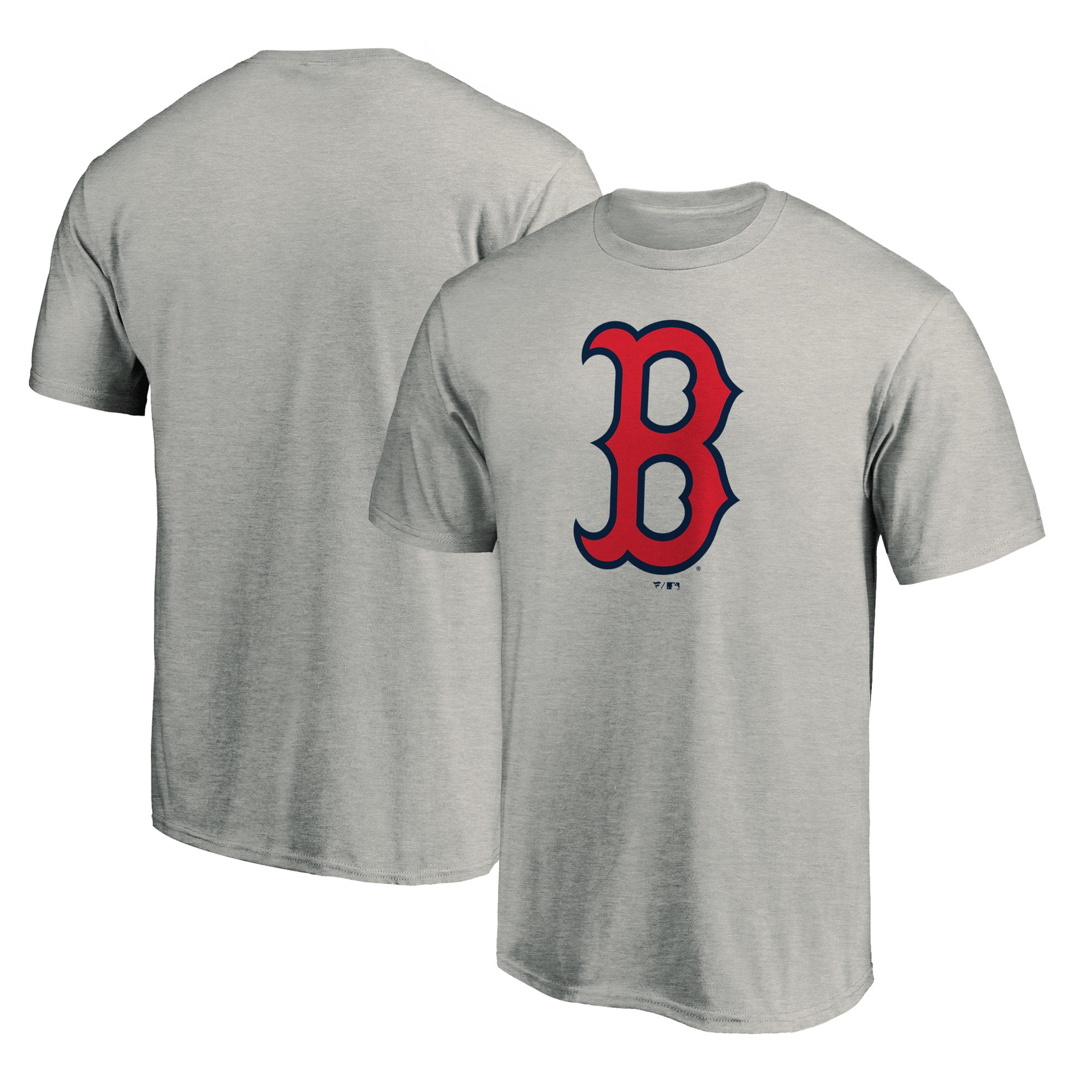 MLB Men's Fanatics Heather Gray Boston Red Sox Official Logo T-Shirt