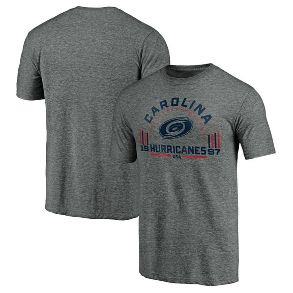 Men's Heathered Gray Carolina Hurricanes Team Freedom Tri-Blend T-Shirt