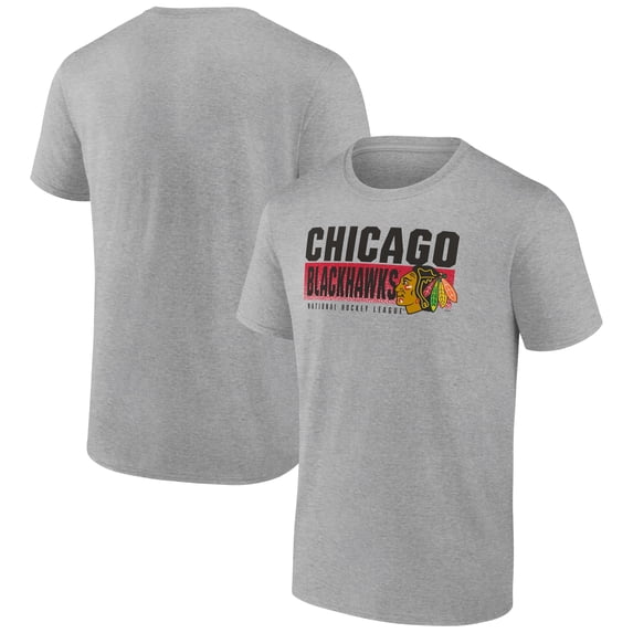Men's Heathered Gray Chicago Blackhawks Jet Speed T-Shirt