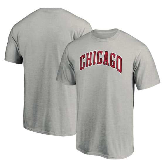 Men's Heathered Gray Chicago Bulls Alternate Logo T-Shirt