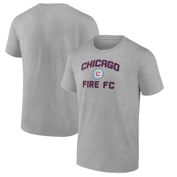 Men's Heathered Gray Chicago Fire Heart and Soul T-Shirt