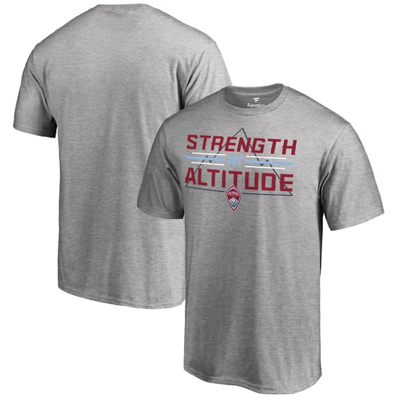 Men's Heathered Gray Colorado Rapids Strength At Altitude T-Shirt