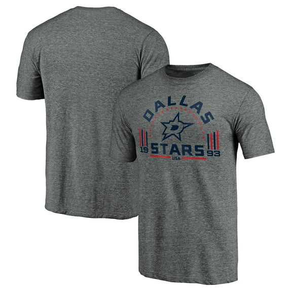 Men's Heathered Gray Dallas Stars Team Freedom Tri-Blend T-Shirt