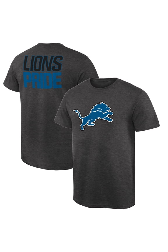 Men's Heathered Gray Detroit Lions Rally Logo T-Shirt