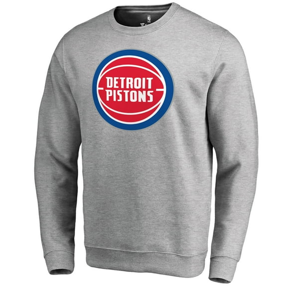 Men's Heathered Gray Detroit Pistons Primary Logo Sweatshirt