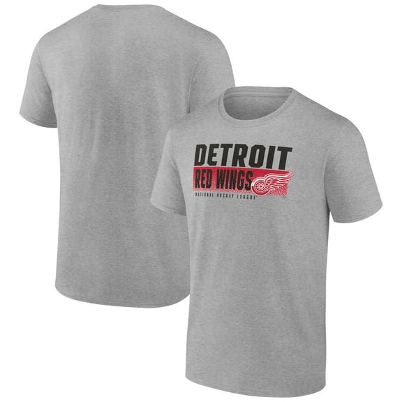 Men's Heathered Gray Detroit Red Wings Jet Speed T-Shirt