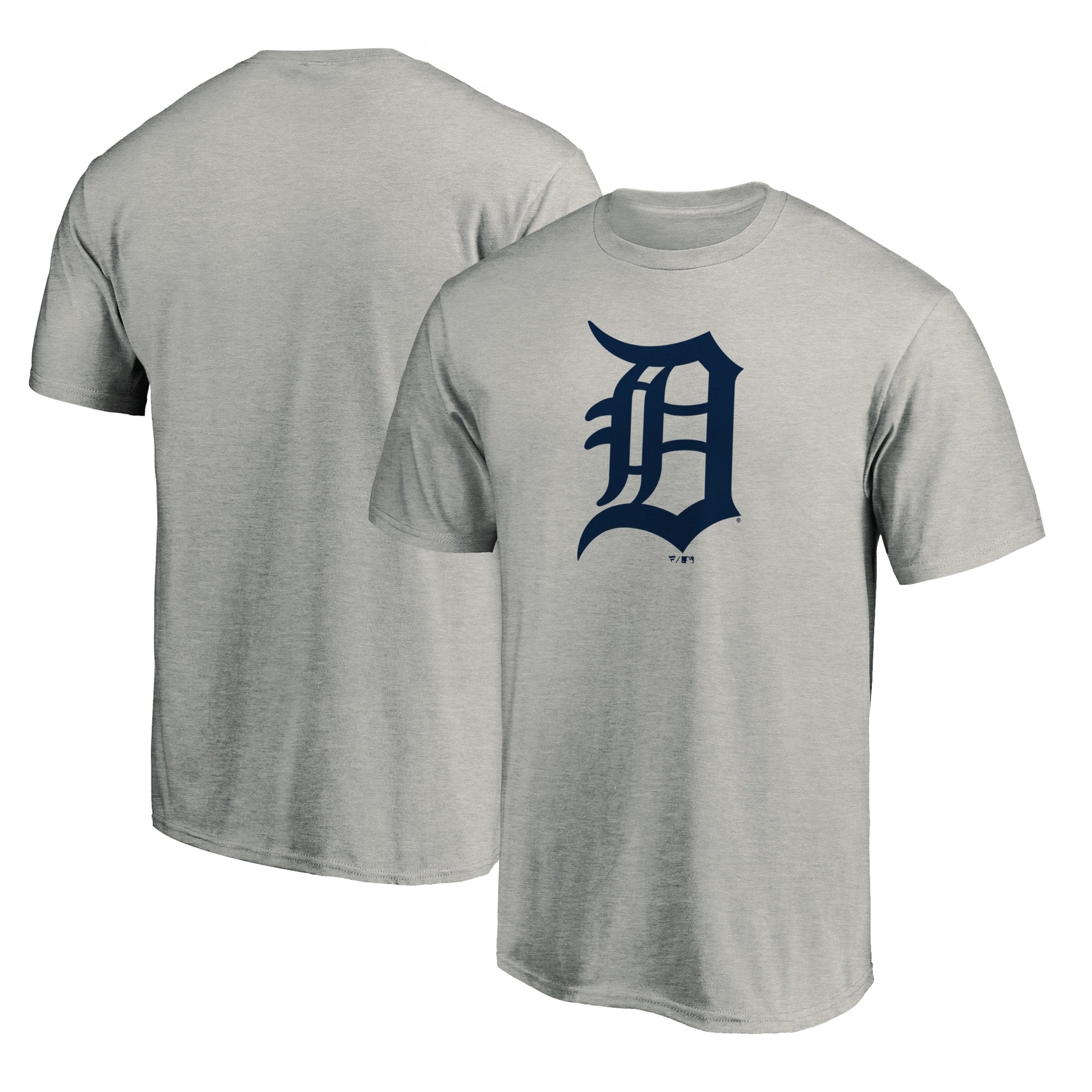 MLB Men's Fanatics Heather Gray Detroit Tigers Official Logo T-Shirt