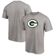 Mens Fanatics Heather Gray Green Bay Packers Primary Logo T-Shirt