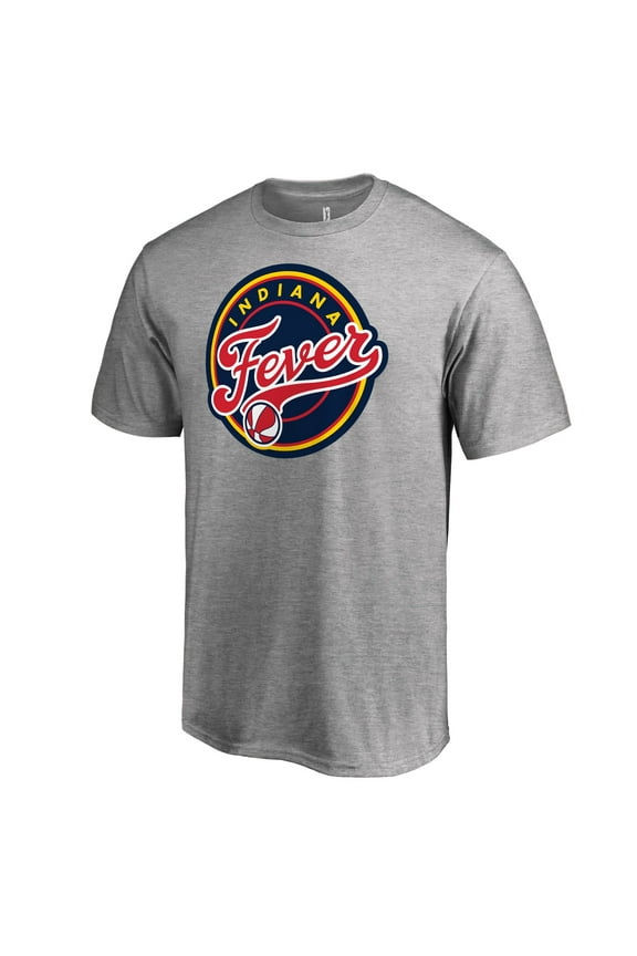 Men's Heathered Gray Indiana Fever Primary Logo T-Shirt