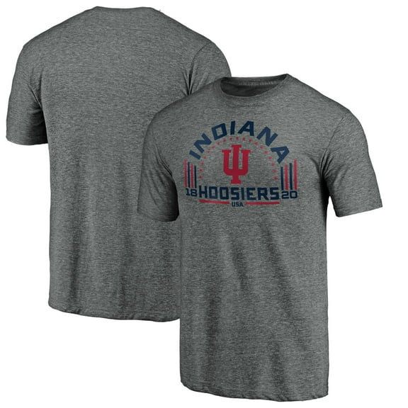 Men's Heathered Gray Indiana Hoosiers Team Freedom Tri-Blend T-Shirt