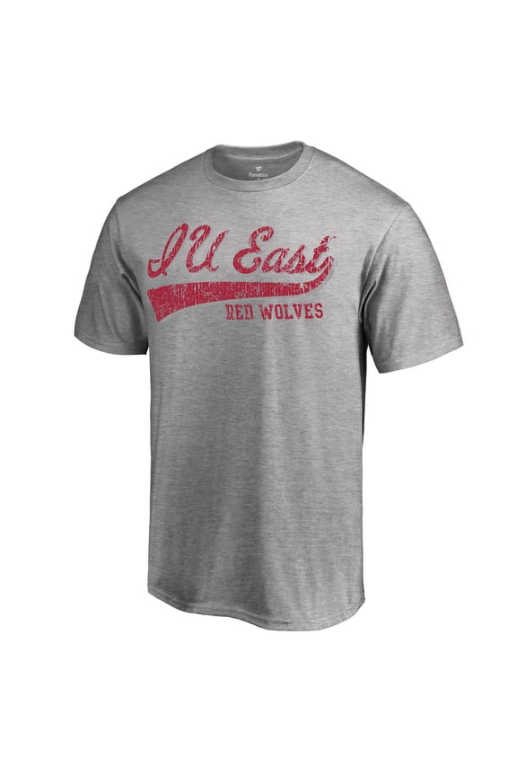 Men's Heathered Gray Indiana University East Red Wolves All-American Primary T-Shirt