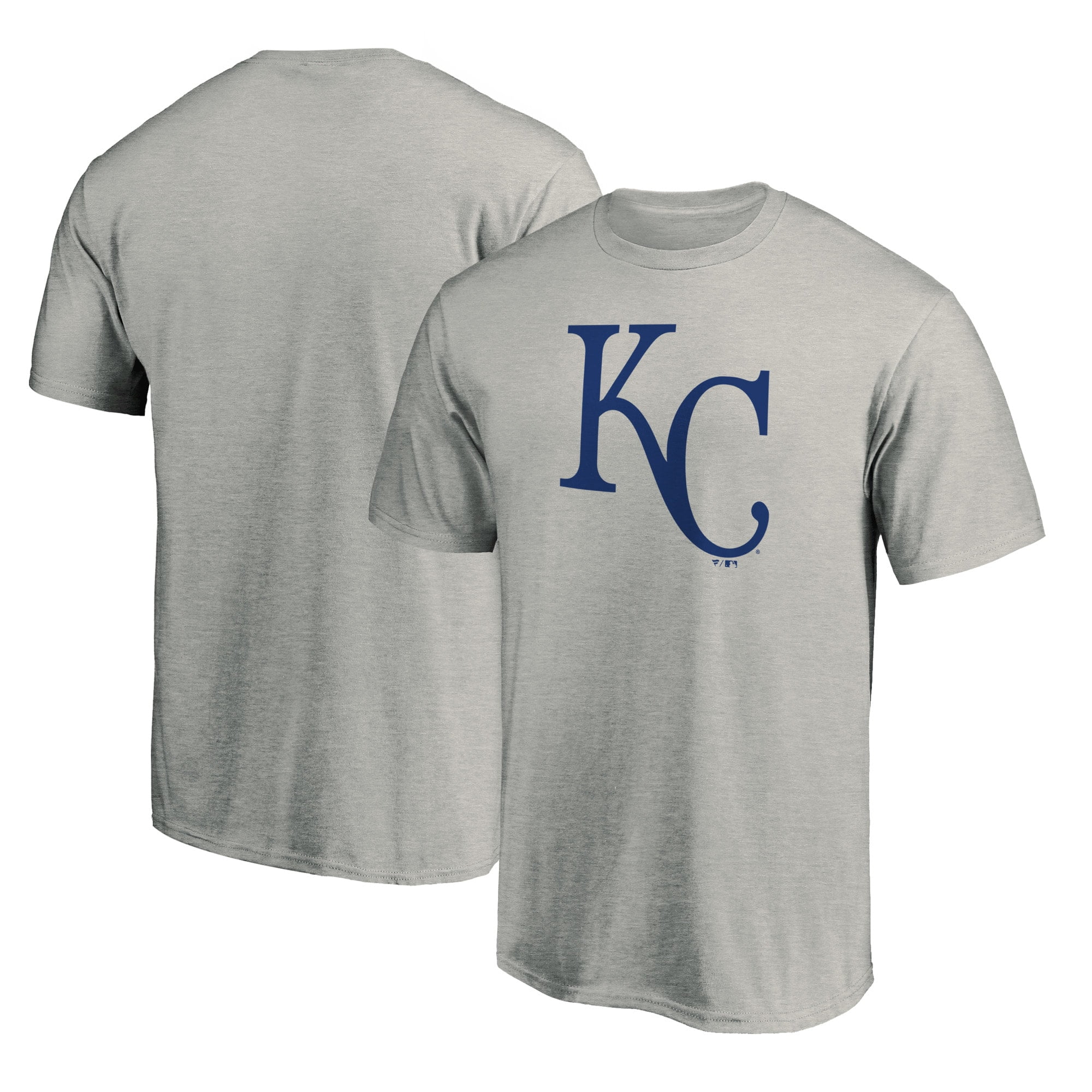 MLB Men's Fanatics Heather Gray Kansas City Royals Official Logo T-Shirt