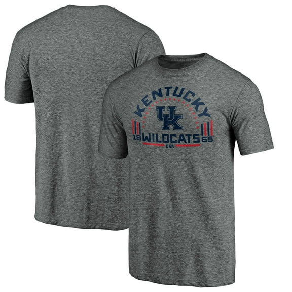 Men's Heathered Gray Kentucky Wildcats Team Freedom Tri-Blend T-Shirt