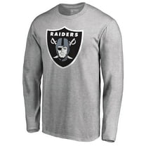 Men's Heathered Gray Las Vegas Raiders Primary Logo Long-Sleeve T-Shirt