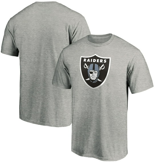Men's Fanatics Heather Gray Las Vegas Raiders Primary Logo T-Shirt