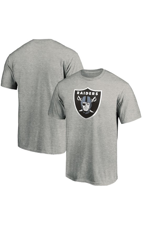 Men's Fanatics Heather Gray Las Vegas Raiders Primary Logo T-Shirt