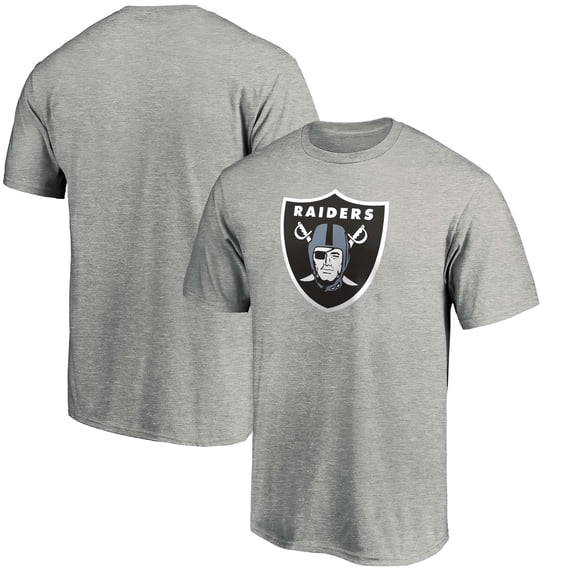 Men's Fanatics Heather Gray Las Vegas Raiders Primary Logo T-Shirt