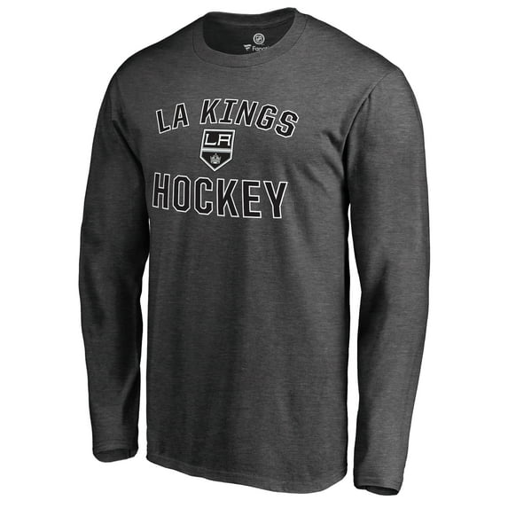 Men's Heathered Gray Los Angeles Kings Victory Arch Long Sleeve T-Shirt