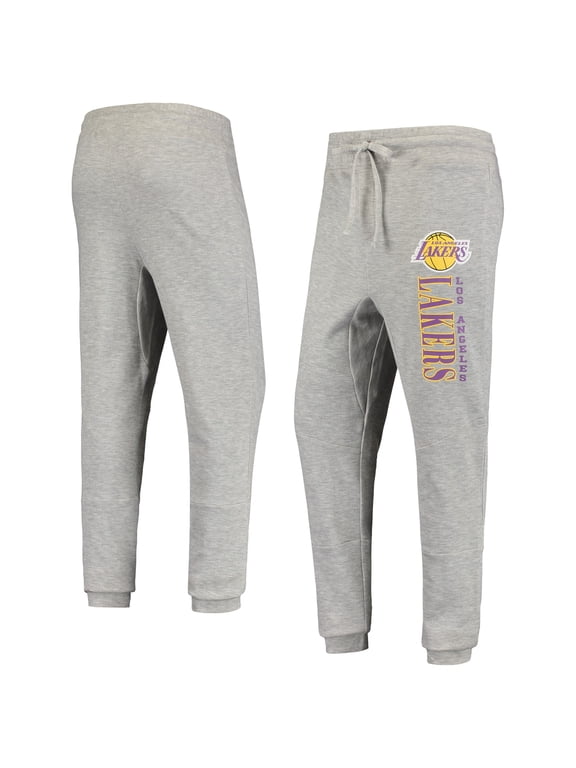 Men's Heathered Gray Los Angeles Lakers Curb Cuffed Tri-Blend Pants