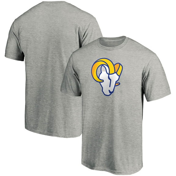 Men's Fanatics Heather Gray Los Angeles Rams Primary Logo T-Shirt