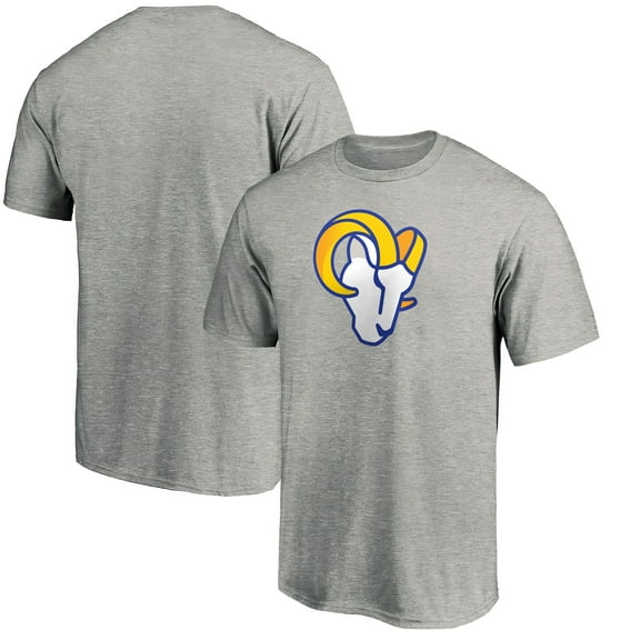 Men's Fanatics Heather Gray Los Angeles Rams Primary Logo T-Shirt