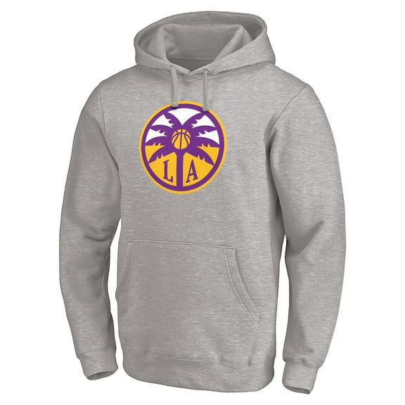 Men's Heathered Gray Los Angeles Sparks Primary Logo Pullover Hoodie