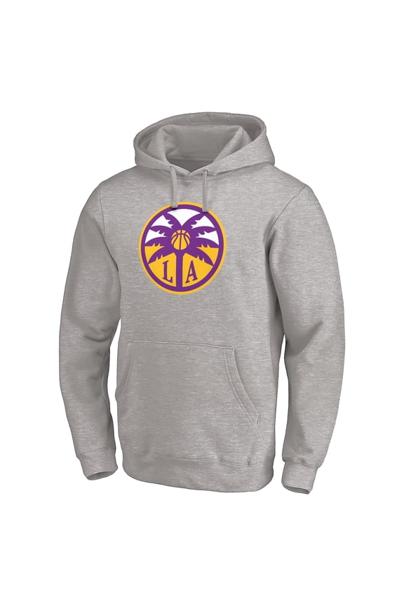 Men's Heathered Gray Los Angeles Sparks Primary Logo Pullover Hoodie