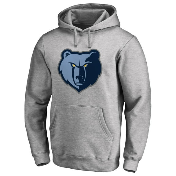 Men's Heathered Gray Memphis Grizzlies Primary Logo II Pullover Hoodie