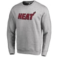 thumbnail image 1 of Men's Heathered Gray Miami Heat Wordmark Pullover Sweatshirt, 1 of 3