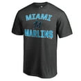 thumbnail image 1 of Men's Heathered Gray Miami Marlins Core Basics Victory Arch T-Shirt, 1 of 3