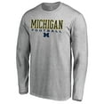thumbnail image 1 of Men's Heather Gray Michigan Wolverines Team Unity Football Long Sleeve T-Shirt, 1 of 3