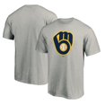 thumbnail image 1 of Men's Fanatics Heather Gray Milwaukee Brewers Official Logo T-Shirt, 1 of 3