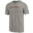 thumbnail image 1 of Men's Heathered Gray Mississippi State Bulldogs Arched Battle Cry Tri-Blend T-Shirt, 1 of 3