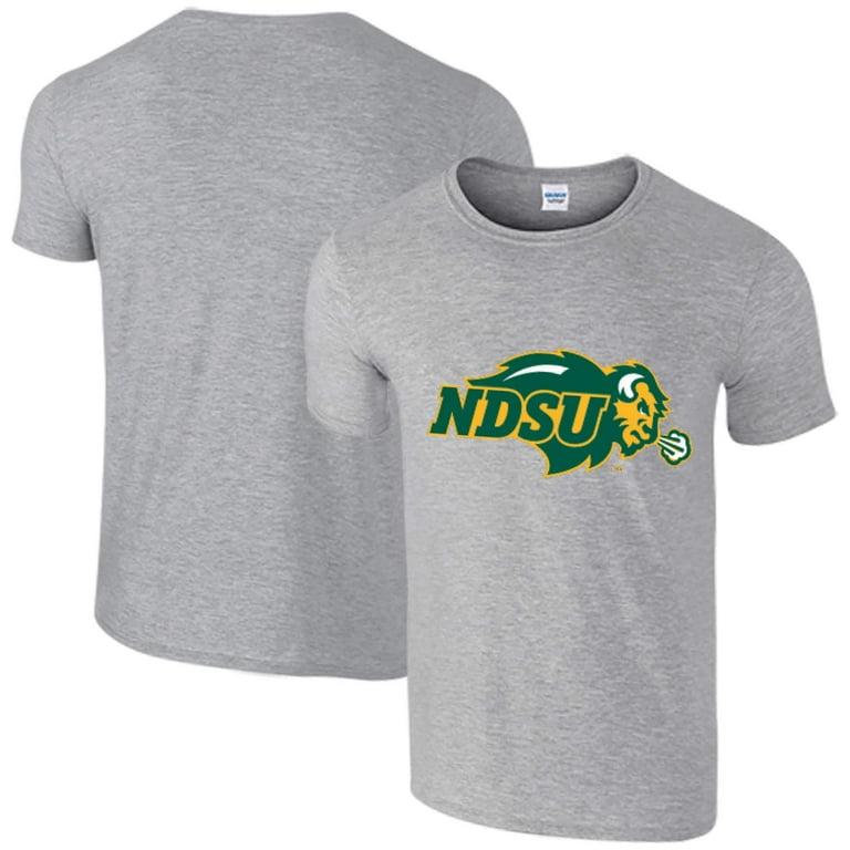 Men s Heathered Gray NDSU Bison T Shirt Walmart