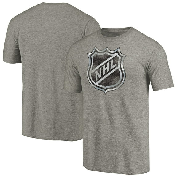 Men's Heathered Gray NHL Team Distressed Tri-Blend T-Shirt