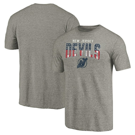 Men's Heathered Gray New Jersey Devils Freedom Tri-Blend T-Shirt