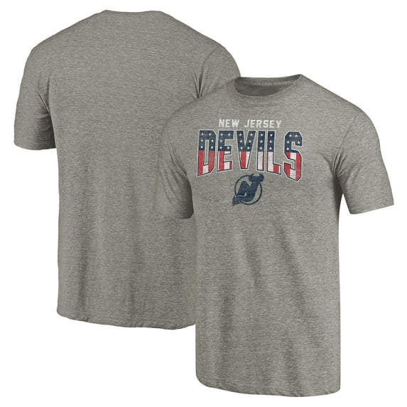 Men's Heathered Gray New Jersey Devils Freedom Tri-Blend T-Shirt