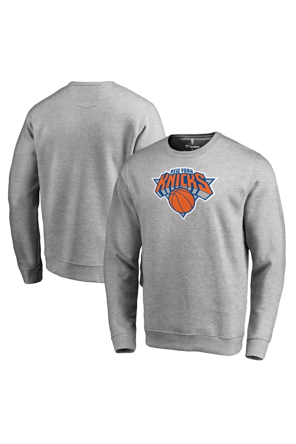 Men's Heathered Gray New York Knicks Primary Logo Sweatshirt