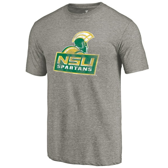 Men's Heathered Gray Norfolk State Spartans Classic Primary Tri-Blend T-Shirt